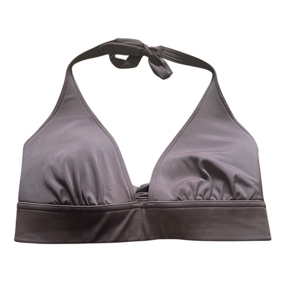 Halter Bikini Top Brown Swimsuit‎ Tie Neck Lined Comfortable Beach Vacation